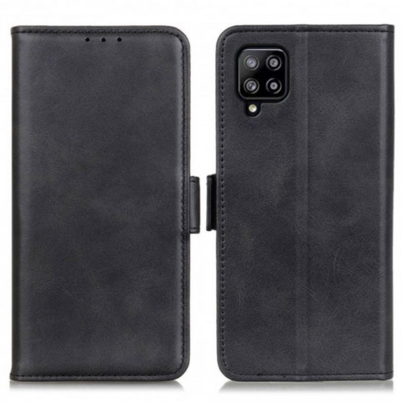 Capa Flip Para Samsung Galaxy A22 De Couro Aba Dupla Vintage