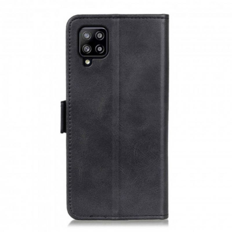 Capa Flip Para Samsung Galaxy A22 De Couro Aba Dupla Vintage