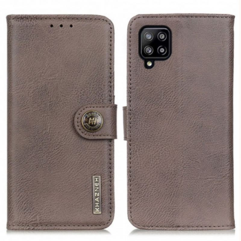 Capa Flip Para Samsung Galaxy A22 Imitação De Couro Khazneh