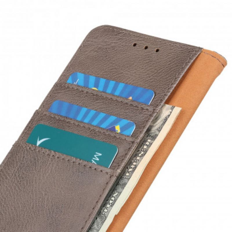 Capa Flip Para Samsung Galaxy A22 Imitação De Couro Khazneh