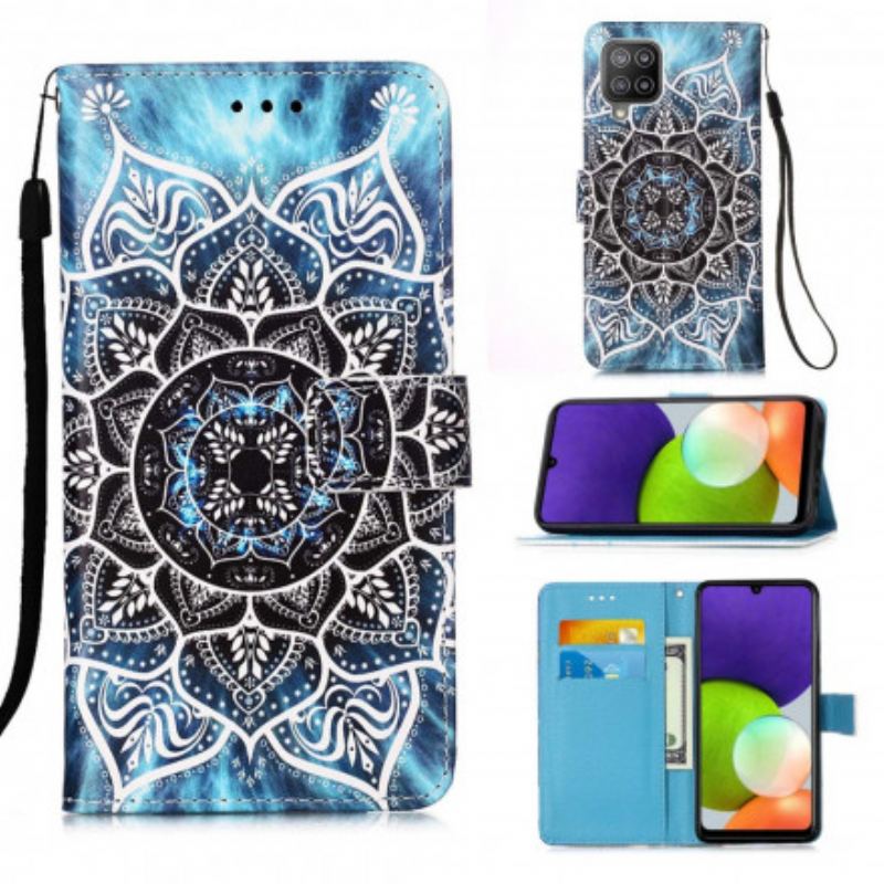 Capa Flip Para Samsung Galaxy A22 Mandala No Céu