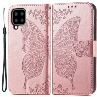 Capa Flip Para Samsung Galaxy A22 Meia Borboleta