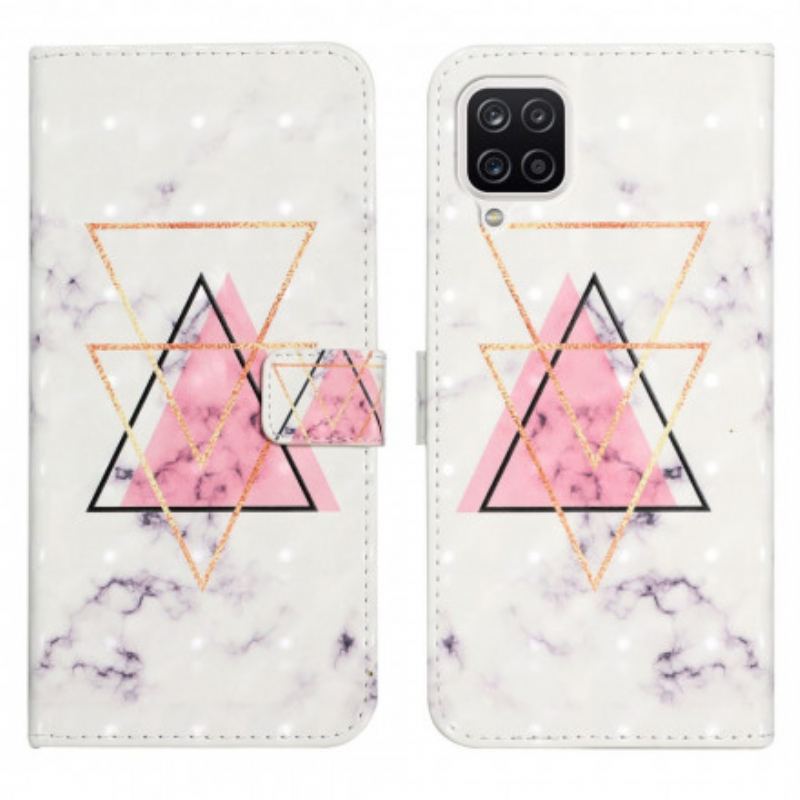 Capa Folio Para Samsung Galaxy A22 Triângulo De Lantejoulas