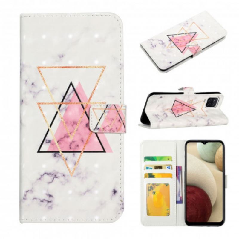 Capa Folio Para Samsung Galaxy A22 Triângulo De Lantejoulas