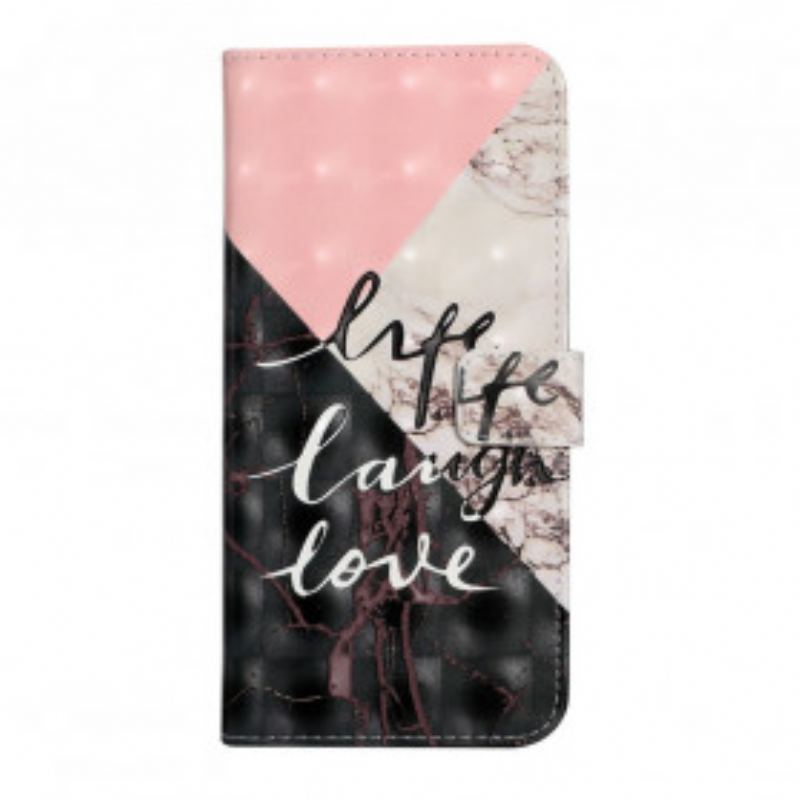 Capa Folio Para Samsung Galaxy A22 Vida Rir Amor