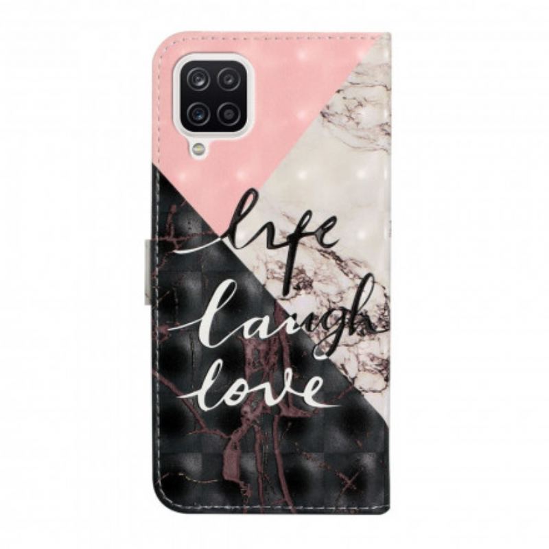 Capa Folio Para Samsung Galaxy A22 Vida Rir Amor