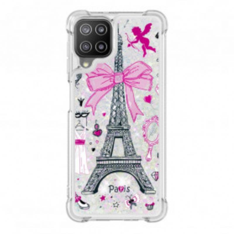 Capa Para Samsung Galaxy A22 As Lantejoulas Da Torre Eiffel