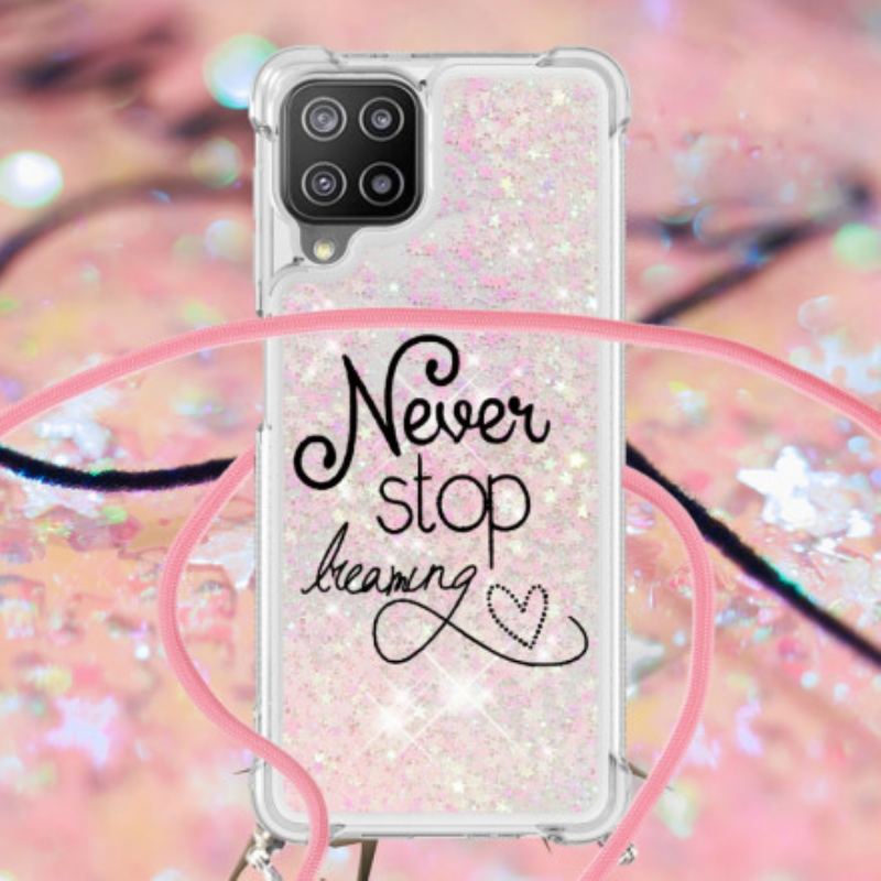 Capa Para Samsung Galaxy A22 De celular Cordão De Glitter Nunca Pare