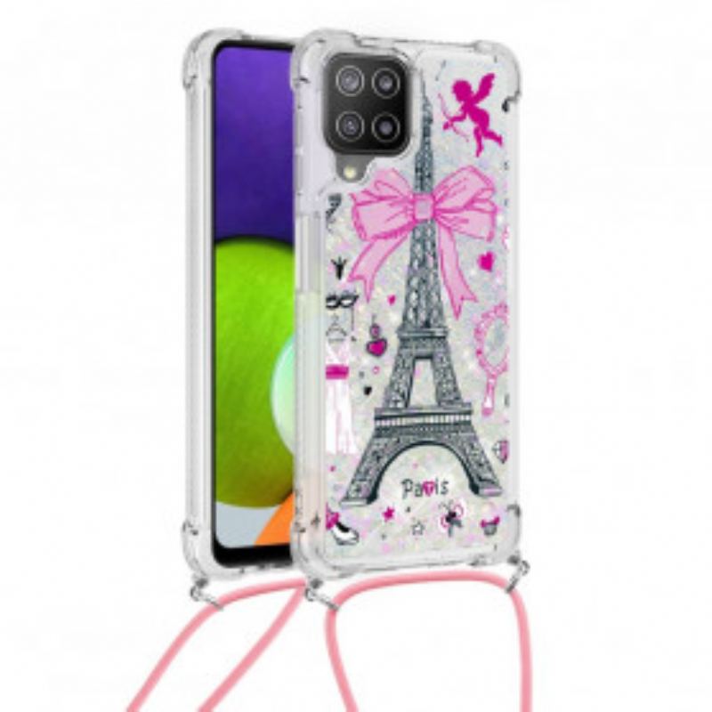 Capa Para Samsung Galaxy A22 De celular Na Torre Eiffel Cordon