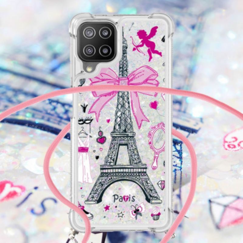 Capa Para Samsung Galaxy A22 De celular Na Torre Eiffel Cordon