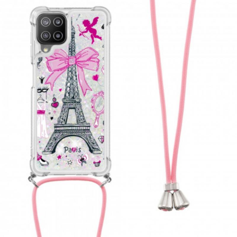 Capa Para Samsung Galaxy A22 De celular Na Torre Eiffel Cordon