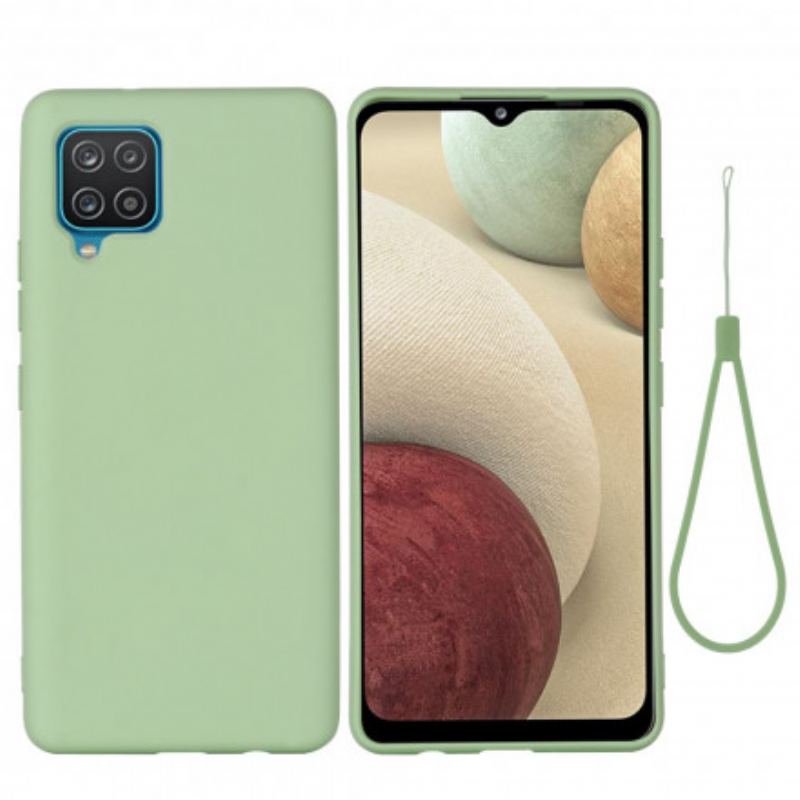 Capa Para Samsung Galaxy A22 Silicone Líquido Com Cordão