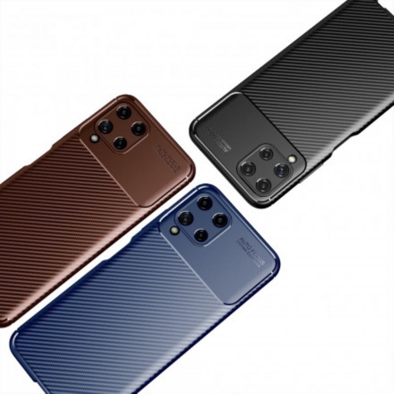 Capa Para Samsung Galaxy A22 Textura Flexível De Fibra De Carbono