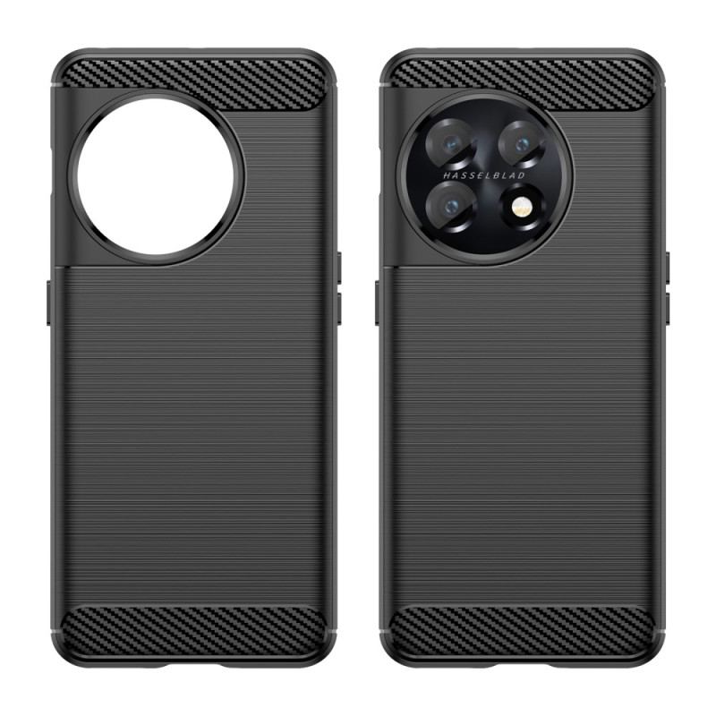 Capa De Celular Para OnePlus 11 5G Fibra De Carbono Escovada