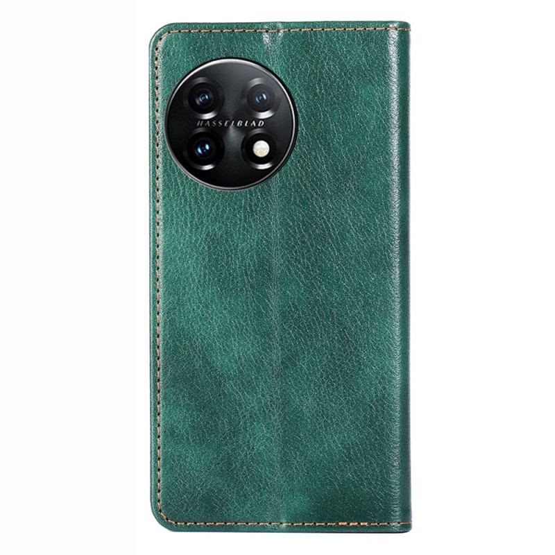 Capa De Celular Para OnePlus 11 5G Flip Costura De Couro Falso