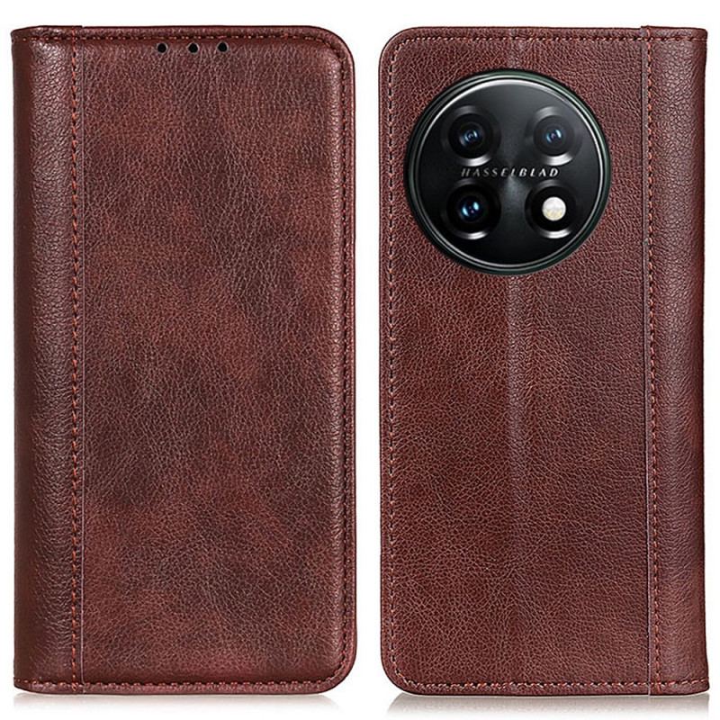 Capa De Celular Para OnePlus 11 5G Flip Elegante Couro Rachado