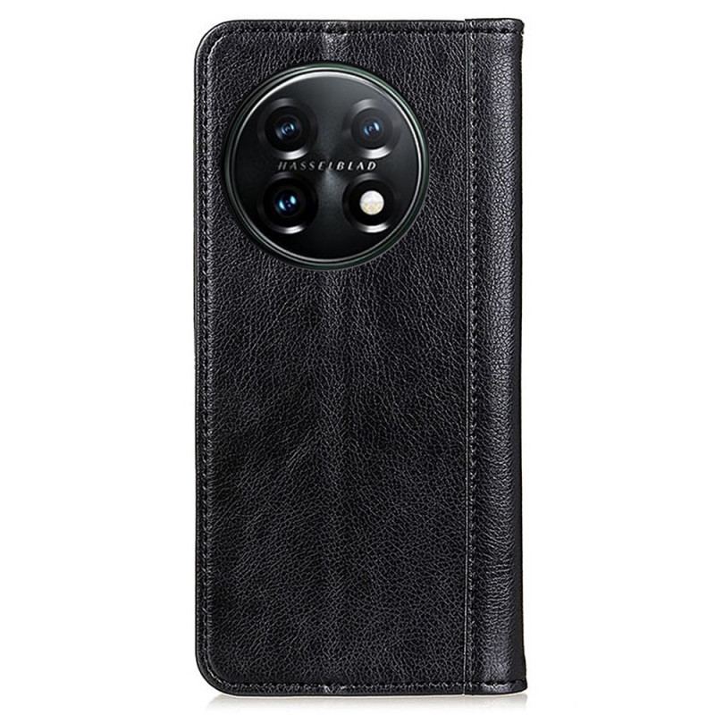 Capa De Celular Para OnePlus 11 5G Flip Elegante Couro Rachado