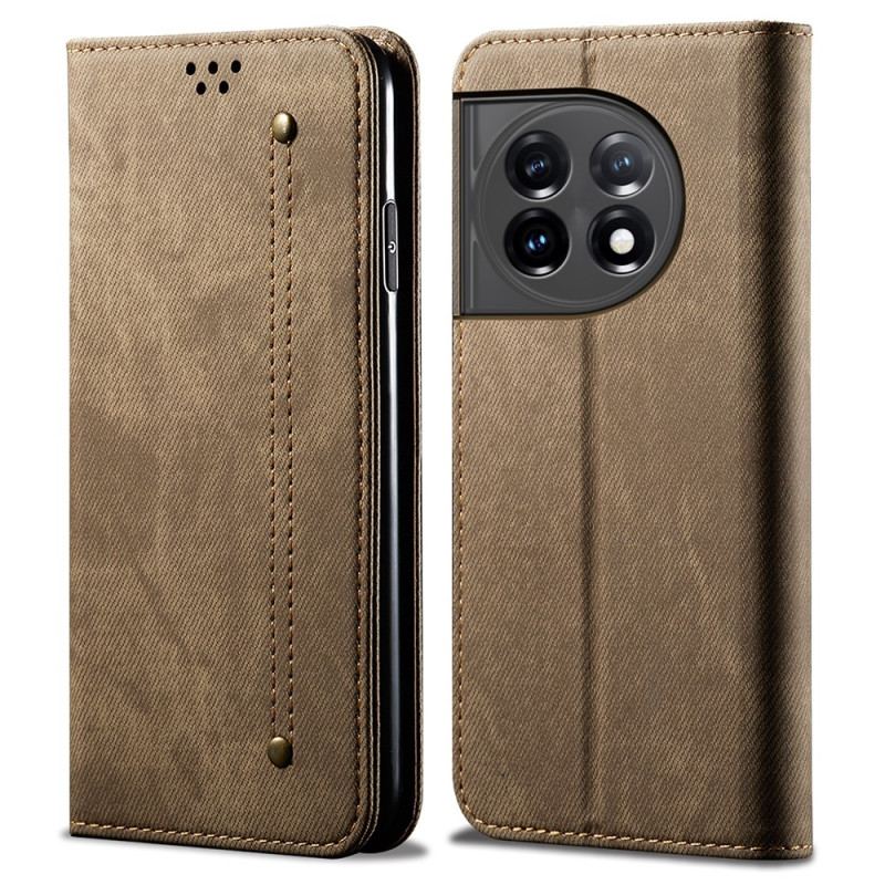 Capa De Celular Para OnePlus 11 5G Flip Tecido Jeans