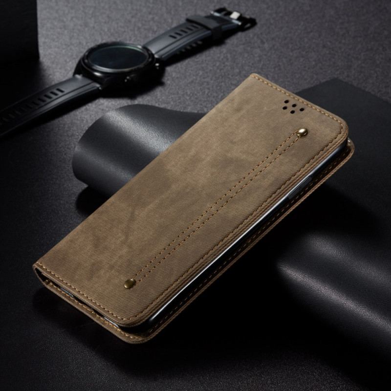 Capa De Celular Para OnePlus 11 5G Flip Tecido Jeans