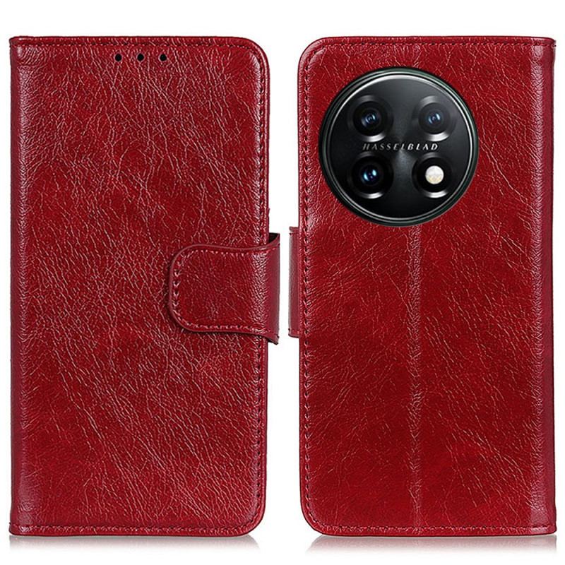 Capa De Couro Para OnePlus 11 5G Couro Napa Rachado