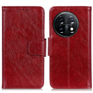 Capa De Couro Para OnePlus 11 5G Couro Napa Rachado