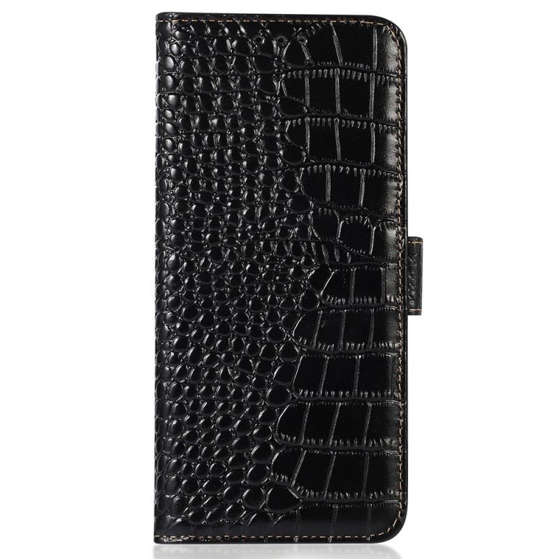 Capa De Couro Para OnePlus 11 5G Rfid Estilo Crocodilo