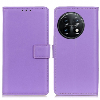 Capa De Couro Para OnePlus 11 5G Couro Sintético Liso