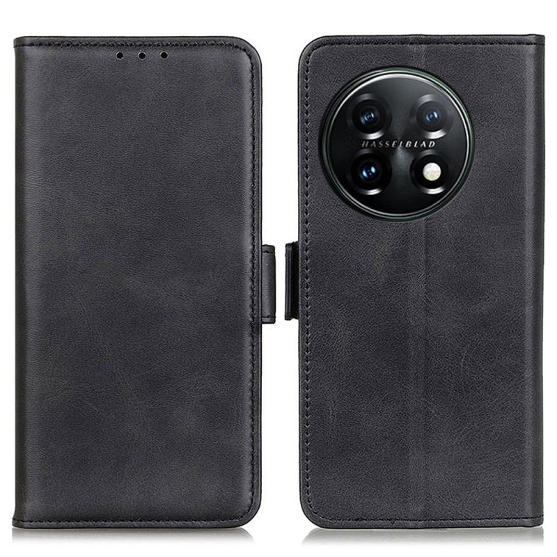 Capa Flip Para OnePlus 11 5G De Couro Aba Dupla