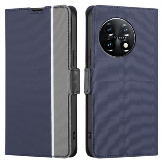 Capa Flip Para OnePlus 11 5G Fecho Duplo Bicolor