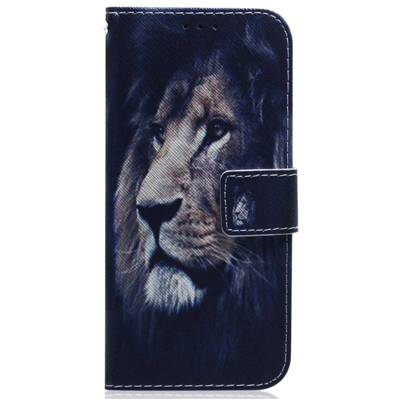 Capa Flip Para OnePlus 11 5G Leão Sonhador