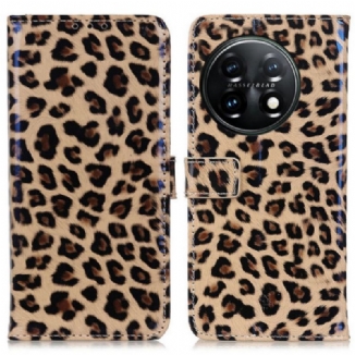 Capa Flip Para OnePlus 11 5G Leopardo