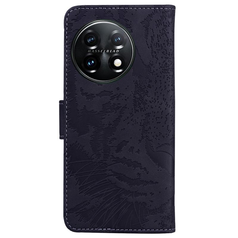 Capa Flip Para OnePlus 11 5G Pegada De Tigre