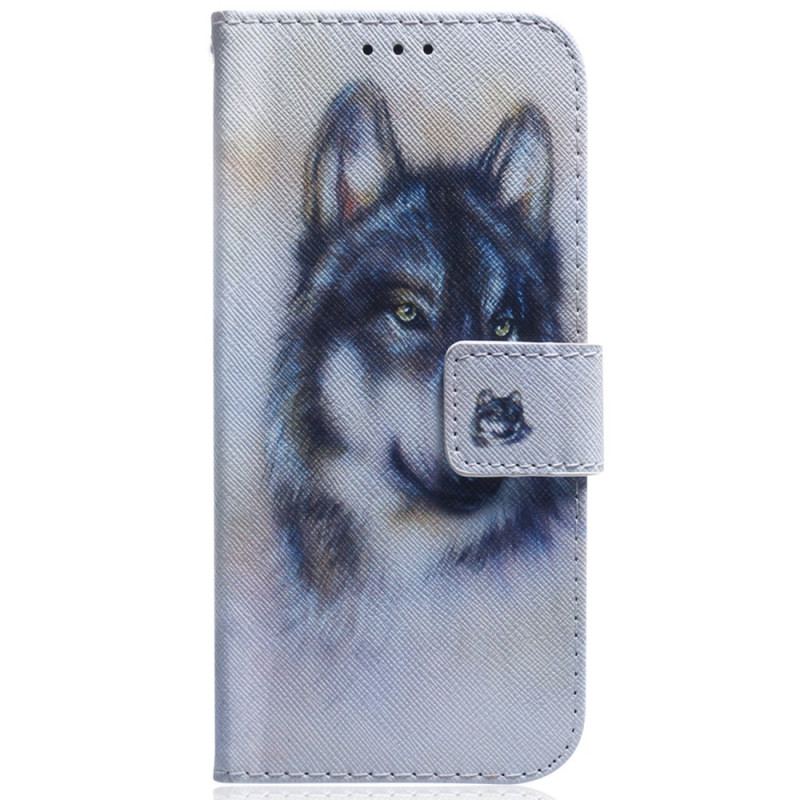 Capa Folio Para OnePlus 11 5G Cachorro Aquarela