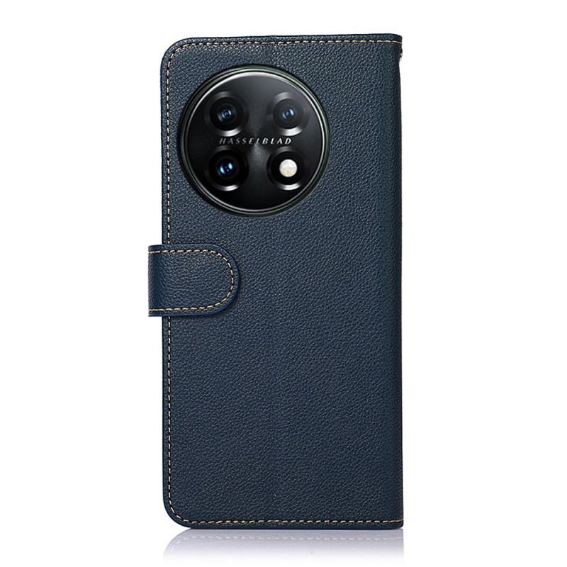 Capa Folio Para OnePlus 11 5G Estilo Lichia Rfid Khazneh