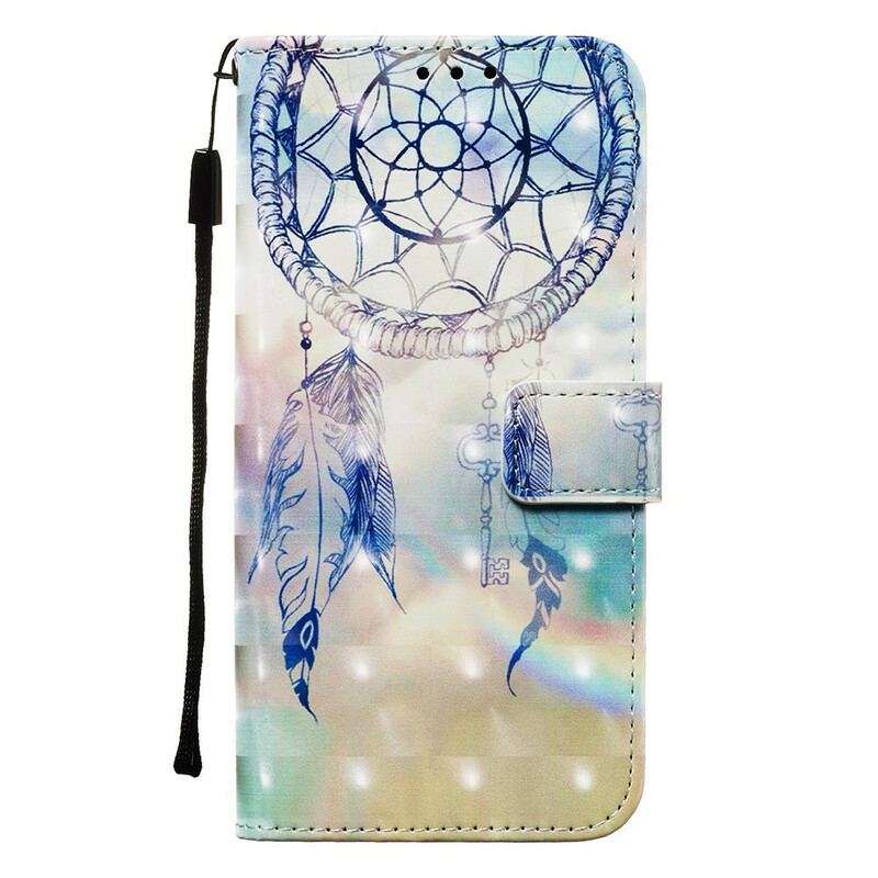 Capa De Couro Para Samsung Galaxy A71 Apanhador De Sonhos Aquarela