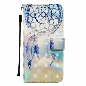 Capa De Couro Para Samsung Galaxy A71 Apanhador De Sonhos Aquarela