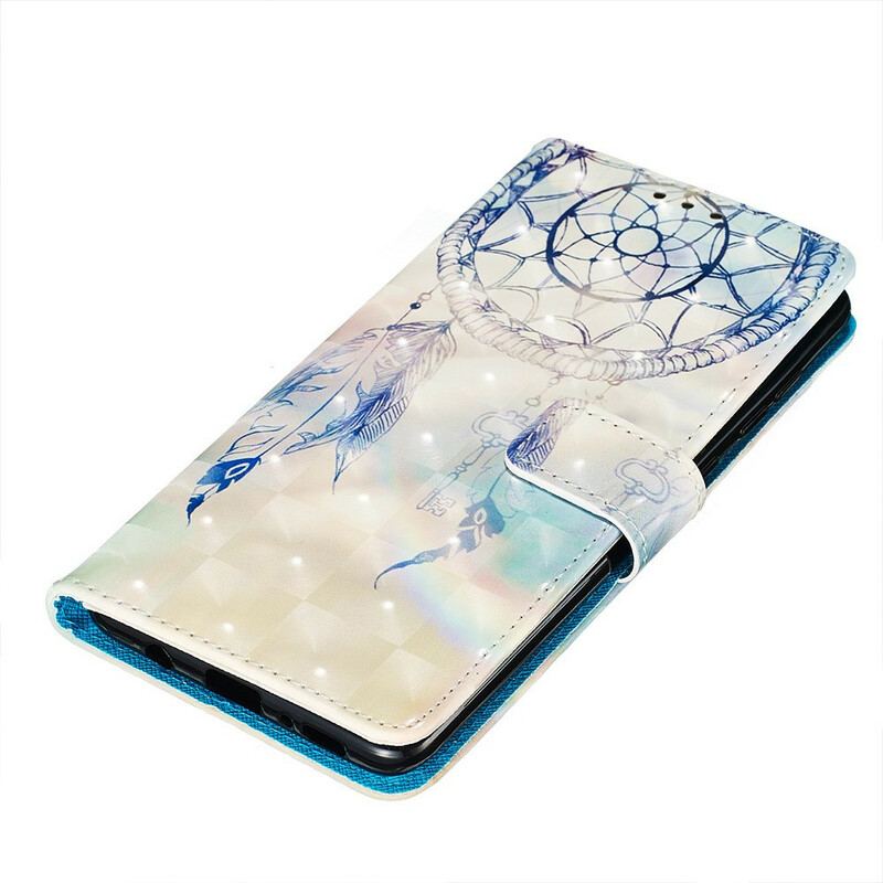 Capa De Couro Para Samsung Galaxy A71 Apanhador De Sonhos Aquarela