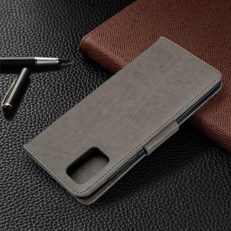 Capa De Couro Para Samsung Galaxy A71 Borboletas Voando Com Cordão