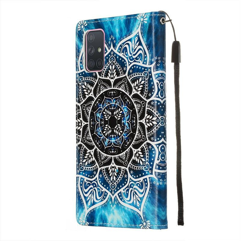 Capa De Couro Para Samsung Galaxy A71 Mandala No Céu