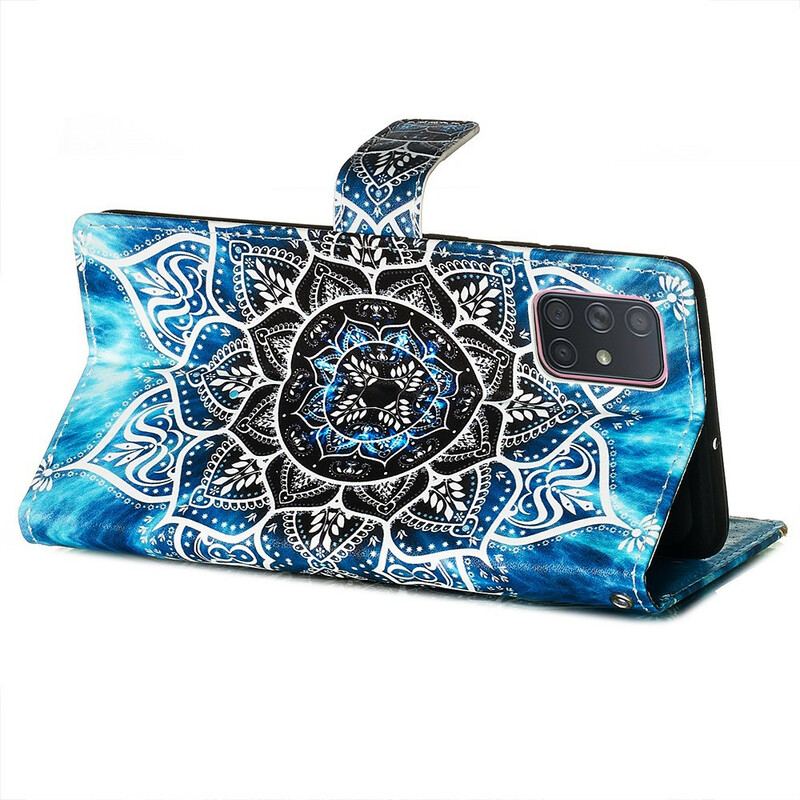 Capa De Couro Para Samsung Galaxy A71 Mandala No Céu