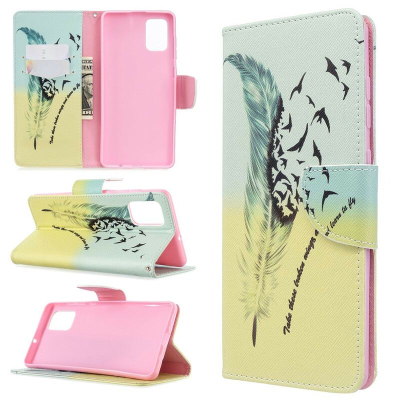 Capa Flip Para Samsung Galaxy A71 Aprender A Voar