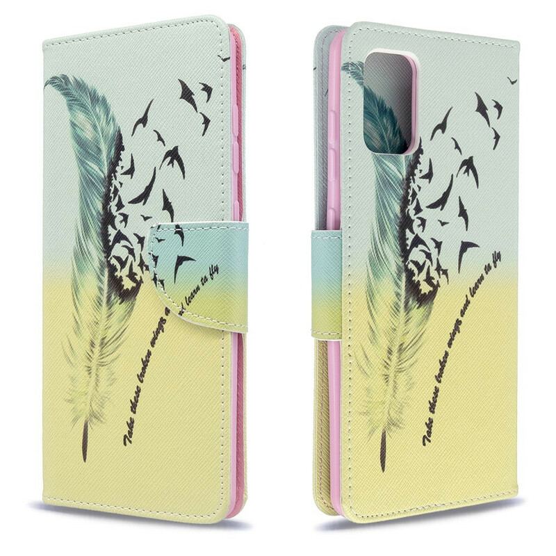 Capa Flip Para Samsung Galaxy A71 Aprender A Voar