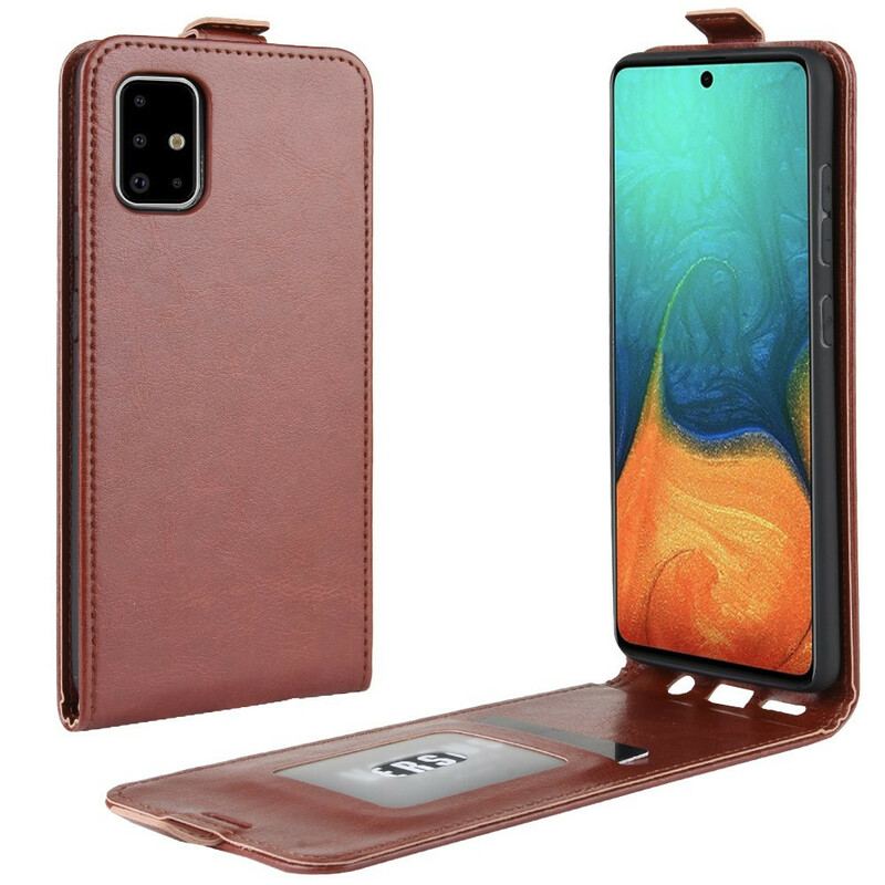 Capa Flip Para Samsung Galaxy A71 De Couro Efeito Couro Dobrável