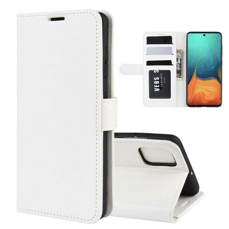 Capa Flip Para Samsung Galaxy A71 Efeito Couro Fino