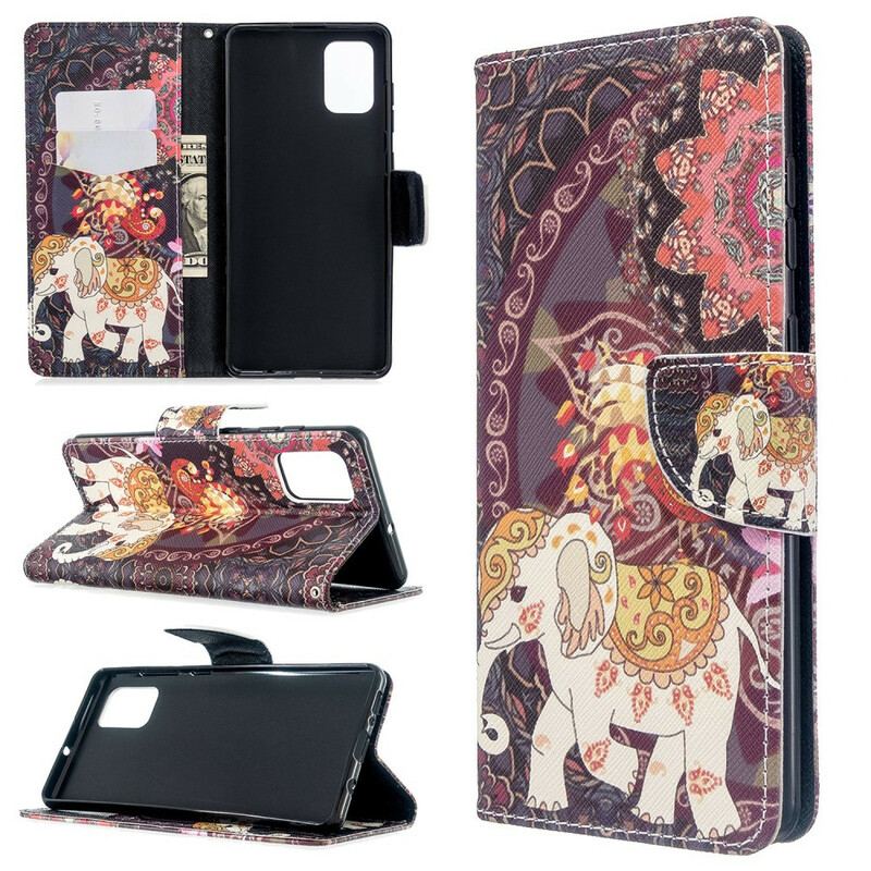 Capa Flip Para Samsung Galaxy A71 Elefante Indiano