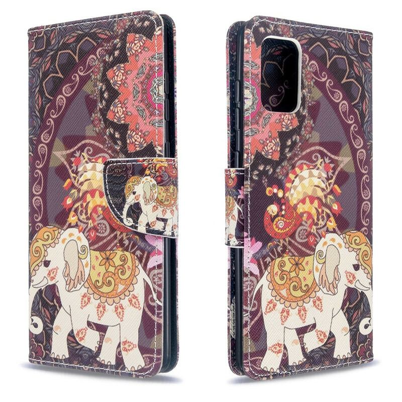 Capa Flip Para Samsung Galaxy A71 Elefante Indiano