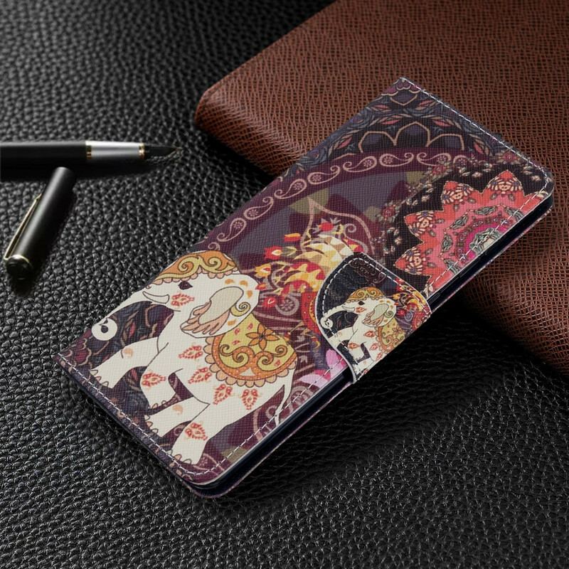 Capa Flip Para Samsung Galaxy A71 Elefante Indiano