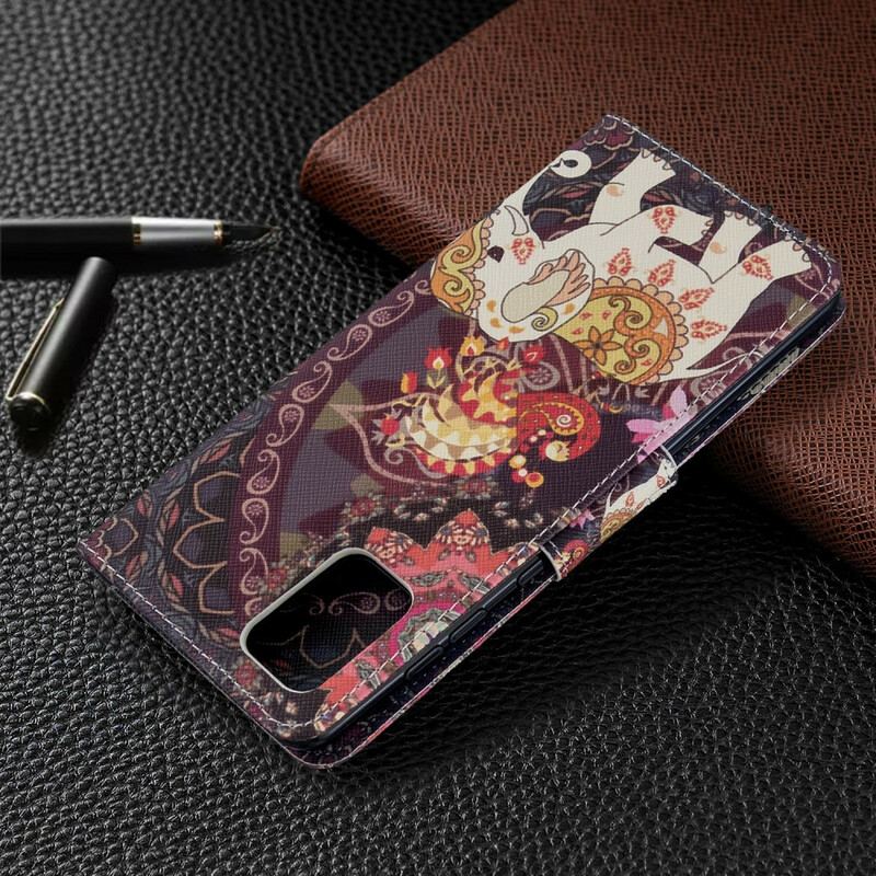 Capa Flip Para Samsung Galaxy A71 Elefante Indiano