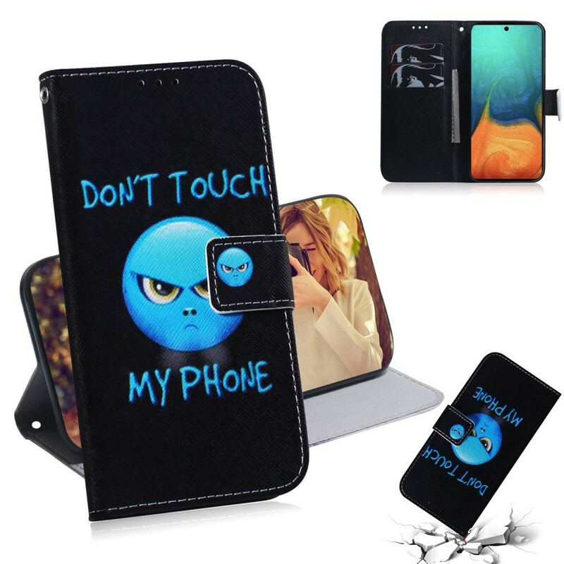 Capa Flip Para Samsung Galaxy A71 Emoji Telefone