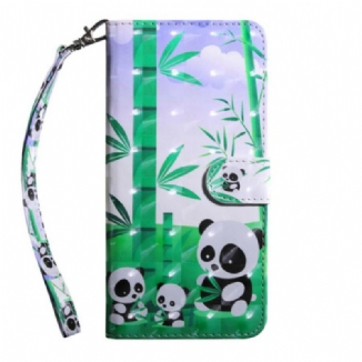 Capa Flip Para Samsung Galaxy A71 Família Panda